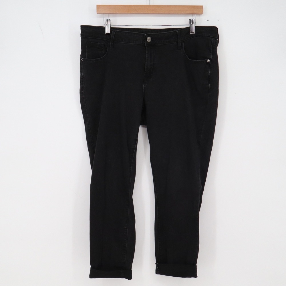 Old Navy Jeans Womens 16 Rockstar Super Skinny Black Low Rise Stretch Excellent